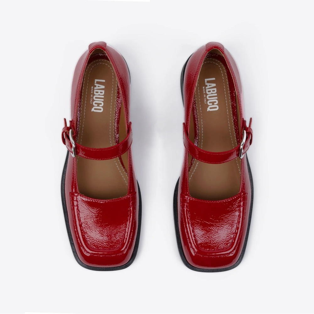 LABUCQ Norman Mary Jane Red Patent Shoes - Picture 6 of 9